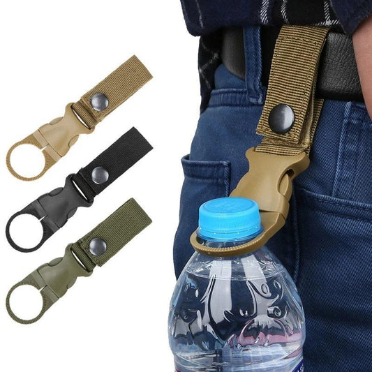 Portable Drinking Bottle Holder, 3 Counts Water Bottle Hanging Buckle, Sports Outdoor Accessories for Hiking Cycling Climbing, Christmas Gift