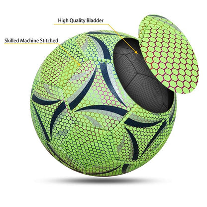 Luminous Football with Storage Bag & Air Pump & Inflation Needle, Size 5 Glow in the Dark Soccer Ball for Night Games and Training, Guardian Cap Football for Kids Teenagers Outdoor Sports, Valentine'S Day Gift