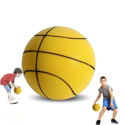 Professional Training Basketball, 1 Count Ball Sports Equipment Silent Basketball, Basketball Accessories, PU Exercising Basketball for Indoor Outdoor Use, Hoops, Ballislife, Playoffs