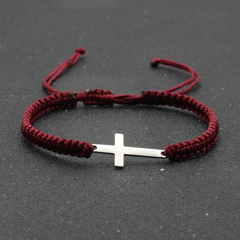 Cross Bracelets Faith Hope Love Cross Bracelet Bulk String Bracelet Religious Gifts Adjustable Friendship Bracelet Jesus Bracelets