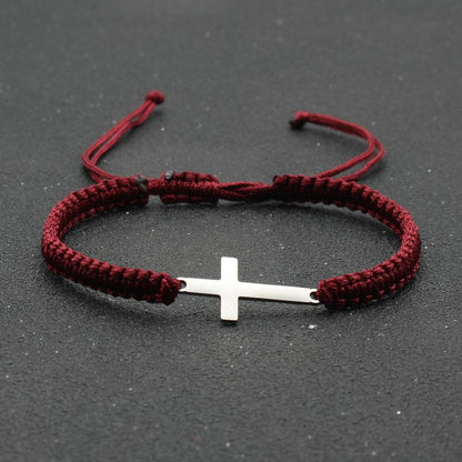 Cross Bracelets Faith Hope Love Cross Bracelet Bulk String Bracelet Religious Gifts Adjustable Friendship Bracelet Jesus Bracelets