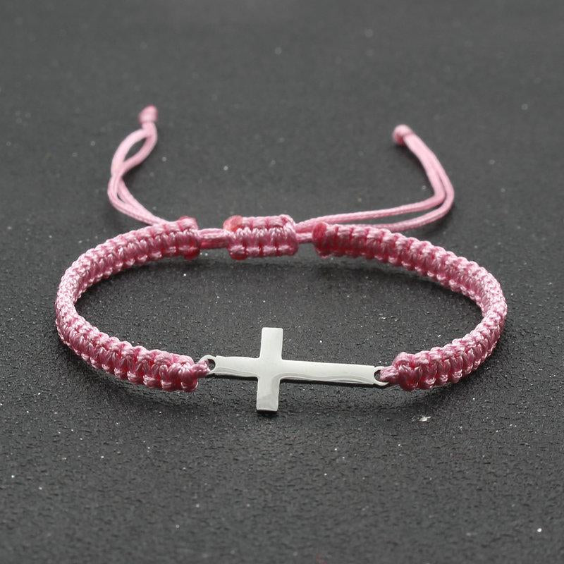 Cross Bracelets Faith Hope Love Cross Bracelet Bulk String Bracelet Religious Gifts Adjustable Friendship Bracelet Jesus Bracelets