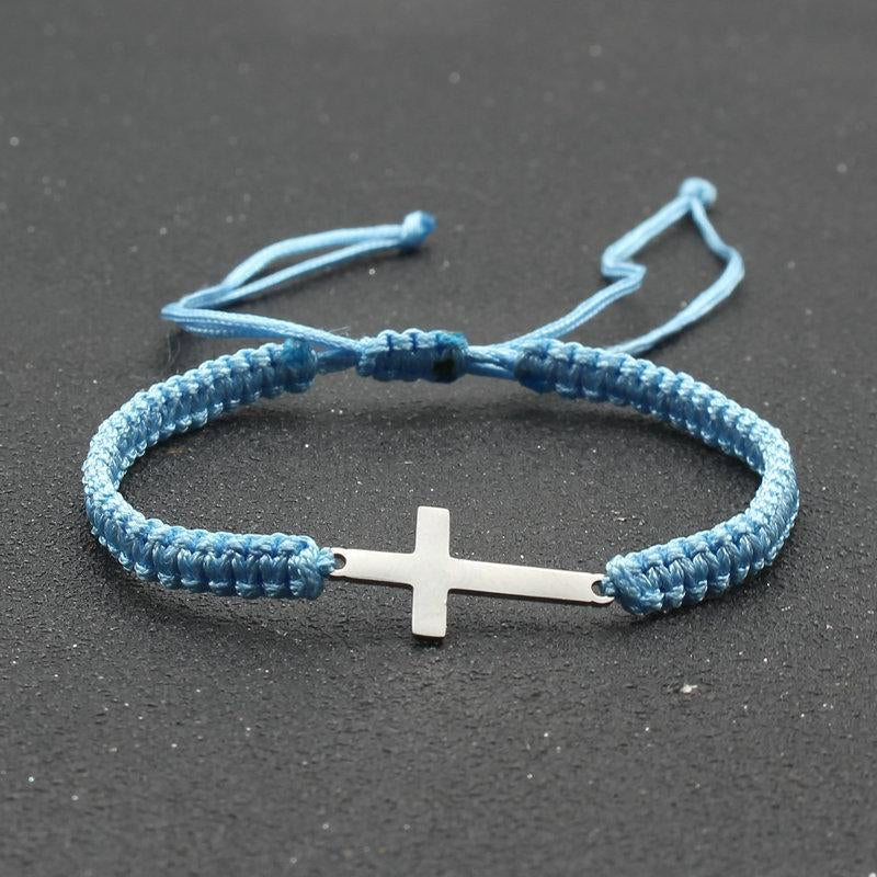 Cross Bracelets Faith Hope Love Cross Bracelet Bulk String Bracelet Religious Gifts Adjustable Friendship Bracelet Jesus Bracelets