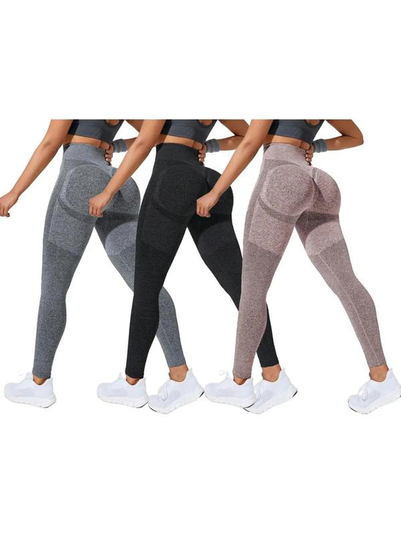 Women'S High Waist Sports Leggings, High Stretch Seamless Yoga Legging, Gym Clothes, Ladies Sportswear Clothing for Summer Indoor Outdoor Wear, Tummy Control