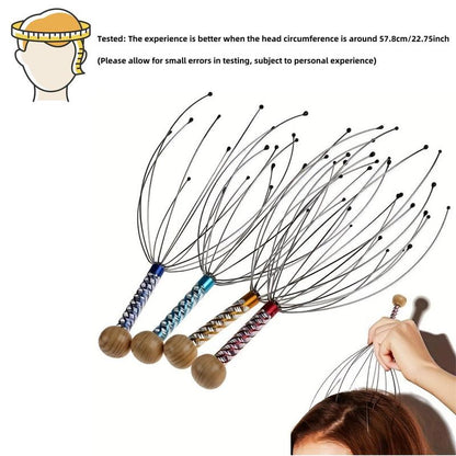 Head Massager for Decompression, Head Scratcher Massage Tool, Octopus Design Comfort Head Massage Comb for Deep Relaxation & Scalp Soothing, Body Care Equipment