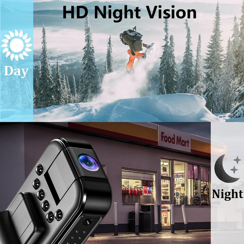 Portable Body Camera(1 Count), 1080P Vlog Body Camera with 180° Rotation Lens, Wearable Cam with IR Night Vision, Portable Sport DV Camcorder for Outdoor