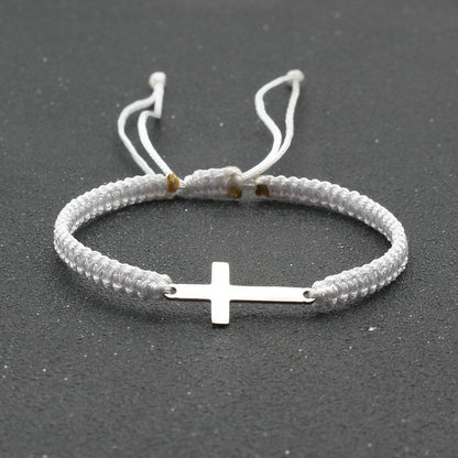 Cross Bracelets Faith Hope Love Cross Bracelet Bulk String Bracelet Religious Gifts Adjustable Friendship Bracelet Jesus Bracelets