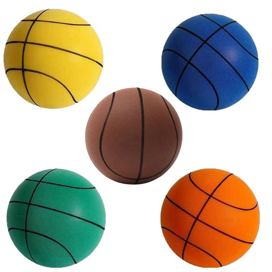 Professional Training Basketball, 1 Count Ball Sports Equipment Silent Basketball, Basketball Accessories, PU Exercising Basketball for Indoor Outdoor Use, Hoops, Ballislife, Playoffs