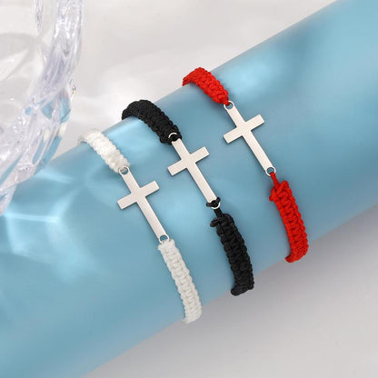 Cross Bracelets Faith Hope Love Cross Bracelet Bulk String Bracelet Religious Gifts Adjustable Friendship Bracelet Jesus Bracelets