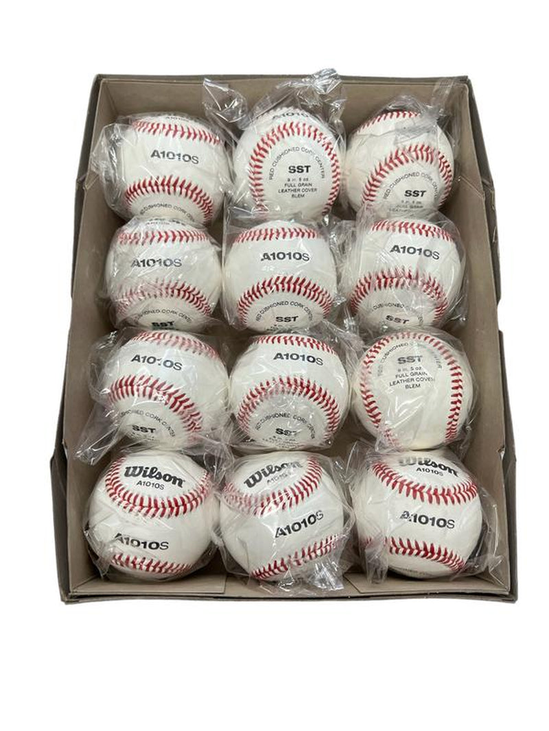 Wilson 9" A1010S Official High School Leather Blem Baseballs -- 1 DZ