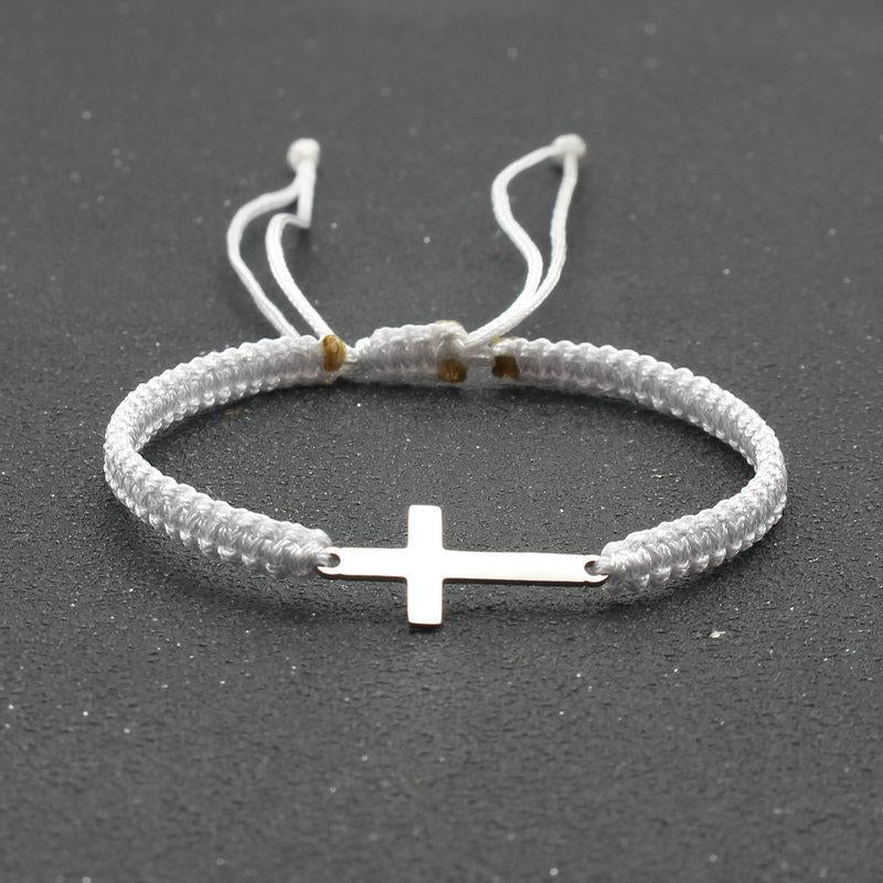 Cross Bracelets Faith Hope Love Cross Bracelet Bulk String Bracelet Religious Gifts Adjustable Friendship Bracelet Jesus Bracelets