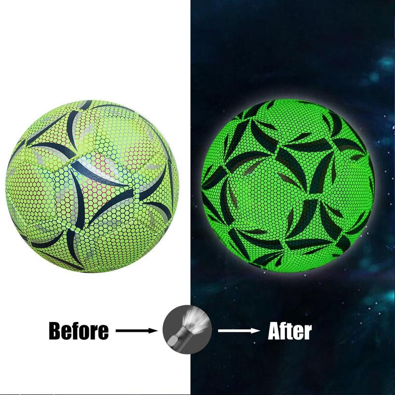 Luminous Football with Storage Bag & Air Pump & Inflation Needle, Size 5 Glow in the Dark Soccer Ball for Night Games and Training, Guardian Cap Football for Kids Teenagers Outdoor Sports, Valentine'S Day Gift