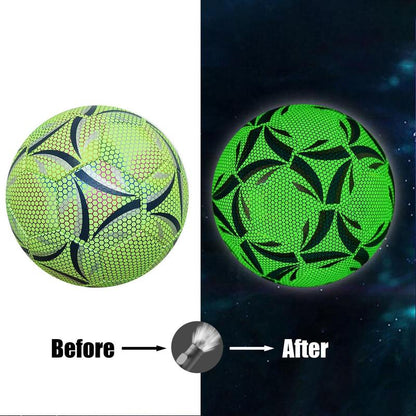 Luminous Football with Storage Bag & Air Pump & Inflation Needle, Size 5 Glow in the Dark Soccer Ball for Night Games and Training, Guardian Cap Football for Kids Teenagers Outdoor Sports, Valentine'S Day Gift