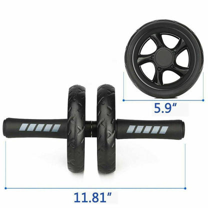 [2-In-1] Hand Grip Strength Power Trainer + Ab Roller Wheel Abdominal Fitness Gym Exercise Equipment Core Workout Training + Free Knee Mat