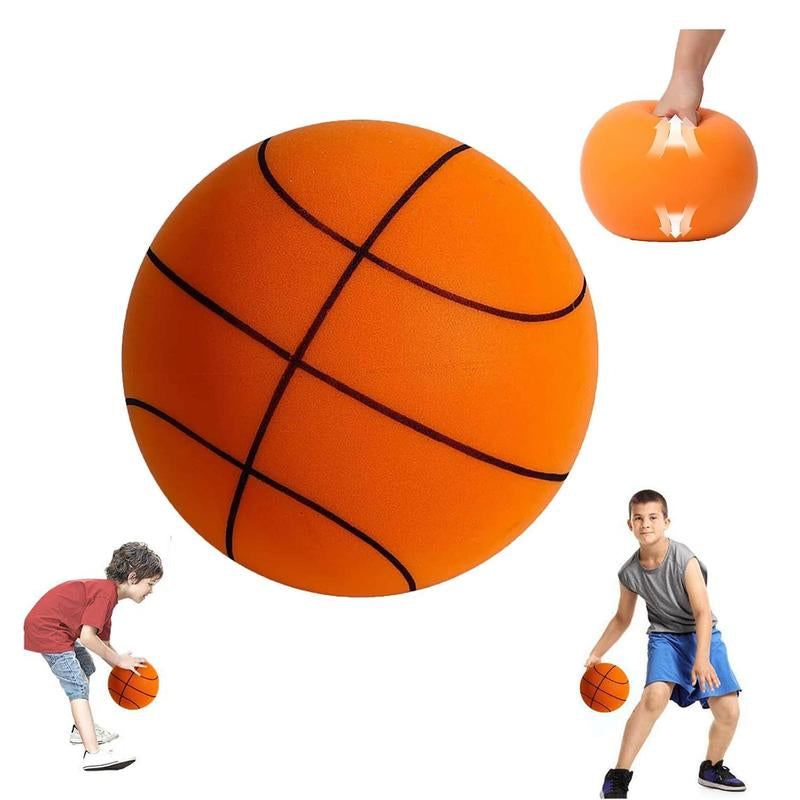 Professional Training Basketball, 1 Count Ball Sports Equipment Silent Basketball, Basketball Accessories, PU Exercising Basketball for Indoor Outdoor Use, Hoops, Ballislife, Playoffs