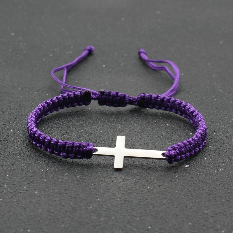 Cross Bracelets Faith Hope Love Cross Bracelet Bulk String Bracelet Religious Gifts Adjustable Friendship Bracelet Jesus Bracelets